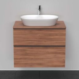 Duravit D-Neo DE496707979 80 x 55 cm, Noyer Naturel , suspendu, 2 tiroirs, plaque console 2000