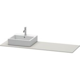 Duravit console XSquare XS060HL0707 160x55cm, avec découpe 2000 , gauche, gris béton mat