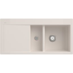 Villeroy und Boch Villeroy et Boch Subway Villeroy et Boch Subway 67121FKR vasque à droite, avec vidage et fonctionnement manuel, crema