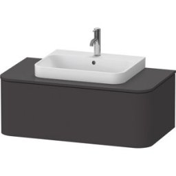 Duravit Happy D.2 Plus meuble sous-vasque HP494108080 100x55cm, pour console, 1 tiroir, pour vasque à poser, graphite super mat