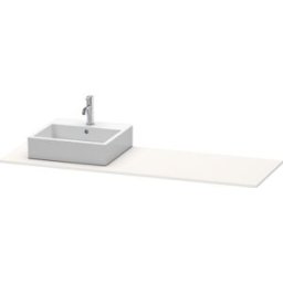 Duravit console XSquare XS060HL3636 160x55cm, avec découpe 2000 , gauche, blanc soie mat
