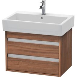 Ketho Duravit vasque KT662407979 65 x 44 cm, noyer naturel, 2 tiroirs, suspendu