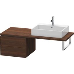 Duravit L-Cube meuble bas LC583706969 52 x 54,7 cm, noyer brossé, pour console, 2 tiroirs