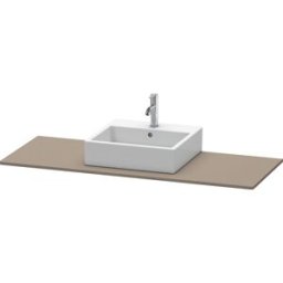 Duravit console XSquare XS060GM9090 140x55cm, avec découpe 2000 , centre, flanelle gris soie mat