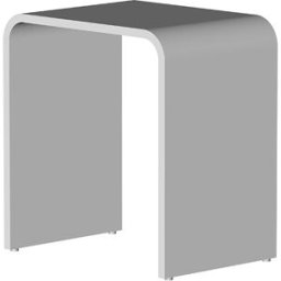 Tabouret Steinberg 4307000G 400x300x430mm, en MineoStone, gris clair