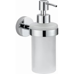Nie wieder Bohren nwb match0 distributeur de savon Pro 020 chrome, verre dépoli, avec technologie de fixation