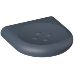 Hewi 477 porte-savon 477.02B20092 120 mm, avec boutons, mat, gris anthracite