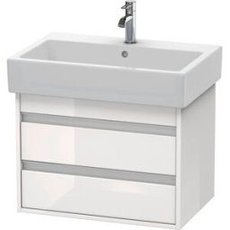 Ketho Duravit vasque KT662402222 65 x 44 cm, blanc brillant, 2 tiroirs, suspendu