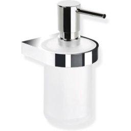 Hewi System 800 distributeur de savon verre cristal dépoli, avec Halter