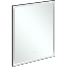 Villeroy und Boch Villeroy et Boch Subway 3.0 Miroir A46365BC cadre en aluminium, 65 x 75 x 4,75 cm, noir mat / blanc mat