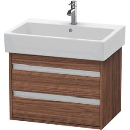 Ketho Duravit vasque KT662402121 65 x 44 cm, noyer foncé, 2 tiroirs, suspendu