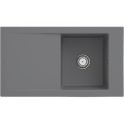 Villeroy und Boch Villeroy & Boch Timeline évier encastré 330701SL avec jeu de déchets et fonctionnement manuel, Stone