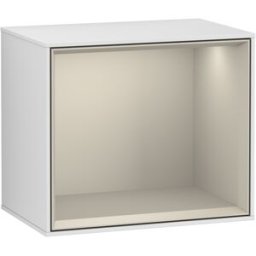 Villeroy und Boch Villeroy et Boch module d' Finion F590HHMT 41.8x35.6x27cm, station de charge, étagère Sand matt, laqué blanc mat