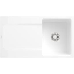 Villeroy und Boch Villeroy et Boch Évier affleurant 33351FKG avec garniture de vidage et commande manuelle, Blanche-Neige