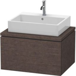 L-Cube Duravit vasque LC581107272 72 x 54,7 cm, chêne foncé brossé, pour console, 1 coulissant
