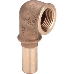 Viega Angle d'insertion Sanpress 308001 15 mm x Rp 2000 / 2, 90 °, bronze ou bronze silicium, extrémité d'insertion