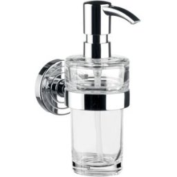 Emco Polo 072100101 Distributeur de savon liquide cristal clair, doseur en plastique, 130 ml