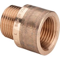 Viega Verlängerung 221 R 2000 / 2 x Rp 2000 / 2 x 65 mm, bronze, avec polygone interne