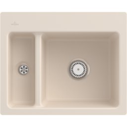 Villeroy und Boch Villeroy et Boch Évier de Subway avec garniture de vidage et commande manuelle, Ivoire