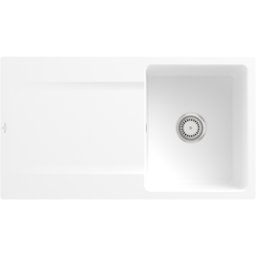 Villeroy und Boch Villeroy et Boch Évier affleurant 33351FRW avec garniture de vidage et commande manuelle, Stone White