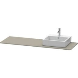 Duravit console XSquare XS060HR9292 160x55cm, avec découpe 2000 , droite, finition gris pierre satinée