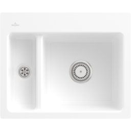 Villeroy und Boch Villeroy et Boch Évier de Subway avec garniture de vidage et commande manuelle, Stone White