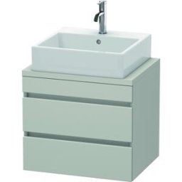 Duravit DuraStyle vasque DS530500707 60 x 47,8 cm, gris béton mat, pour console, 2 tiroirs