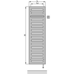 Radiateur électrique design Zehnder Metropolitan Bar ZM1Z1540GE00020 MEPE-150-040/GD, 1540 x 400 mm, Or plage