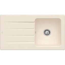 Villeroy und Boch Villeroy & Boch Architectura MetalRim évier encastré 335001FU avec jeu de déchets et fonctionnement manuel, Ivoire