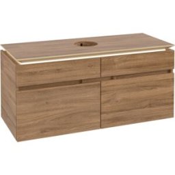 Villeroy und Boch Legato Villeroy et Boch vasque B610L0RH 120x55x50cm, centre vasque, avec éclairage LED, Kansas Oak