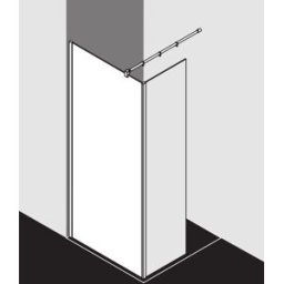 Kermi Système de verre Xb XBWIW11020VFK 108-110x200cm, verre de sécurité trempé argenté brillant Stripe Clean