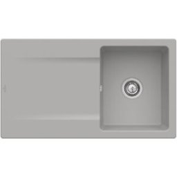 Villeroy und Boch Villeroy & Boch Siluet évier encastré 333501KD avec jeu de déchets et fonctionnement manuel, fossile