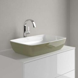 Villeroy und Boch Villeroy et Boch Artis vasque à poser 417258BCS8 58x38cm, sans plage de robinetterie, sans trop-plein, Vert sauge