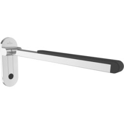 Villeroy und Boch Villeroy et Boch Vicare design poignée pliante 92171661 65 cm, Inox chromé, support souple et mécanisme de suspension