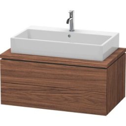 L-Cube Duravit vasque LC581802121 92 x 54,7 cm, noyer foncé, pour console, 2 tiroirs