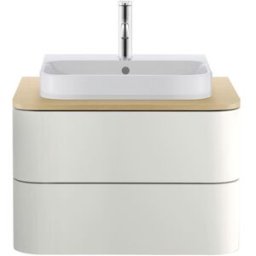 Duravit Happy D.2 Plus meuble sous-lavabo HP496003939 65x48cm, pour console, 2 tiroirs, nordic blanc
