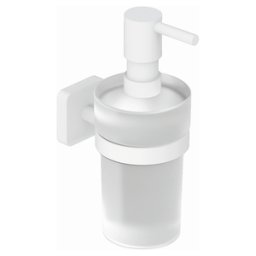 Kludi VELA S distributeur de savon en verre 2597653 blanc mat