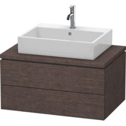 L-Cube Duravit vasque LC581707272 82 x 54,7 cm, chêne foncé brossé, pour console, 2 tiroirs