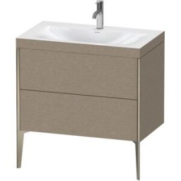 Duravit XViu Table de toilette XV4710OB111C 80x48cm, 2 2000 - out, Match2 trou de coulée, champagne mat, Cadres C, le cachemire chêne