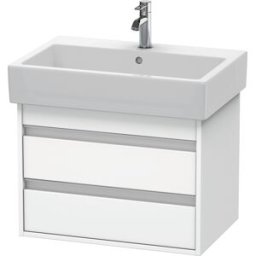 Ketho Duravit vasque KT662401818 65 x 44 cm, blanc mat, 2 tiroirs, suspendu