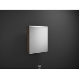 Burgbad Eqio meuble miroir SPGS065F2012 65 x 80 x 17 cm, décor marron truffe
