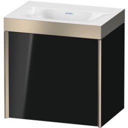 XViu Duravit vasque XV4631NB140P 45x33,3cm, 2000 , droite, sans trou pour robinet, champagne mat, Cadres P, noir brillant