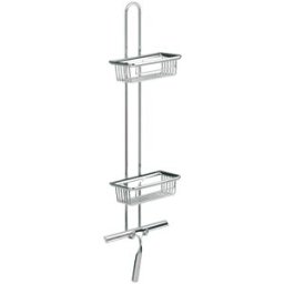 Emco System 2 356600108 Etagére murale 2 corbeilles porte-savon, 1 raclette