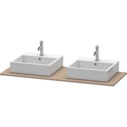 Duravit XSquare console XS063GB7575 140x55cm, avec deux découpes, Lin