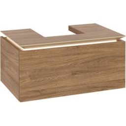 Villeroy und Boch Legato Villeroy et Boch vasque B733L0RH 80x38x50cm, centre vasque, avec éclairage LED, Kansas Oak