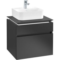Villeroy und Boch Villeroy & Boch Legato Villeroy & Boch B732L0PD 60x55x50cm, avec éclairage LED, Black Matt Lacquer