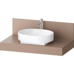 Console de balcon Duravit BA90570IFIF0000 100 x 55 x 37 cm, 1 découpe, vasque centrale, terre d'ombre mate