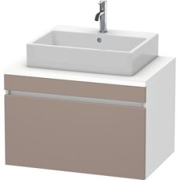 Duravit DuraStyle vasque match0 DS531204318 80 x 54,8 cm, basalte mat / blanc mat, pour console, coulissant 2000