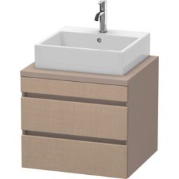 Duravit DuraStyle vasque DS531507543 60 x 54,8 cm, lin / basalte mat, pour console, 2 tiroirs