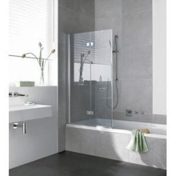 Kermi Diga Kermi baignoire pliable DI2PL120152PK 120x150cm, blanc, verre de sécurité trempé transparent, gauche